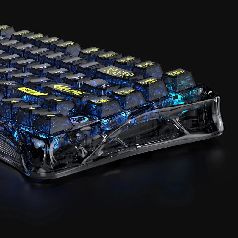 GravaStar Mercury K1 Lite 75% Wireless Mechanical Gaming Keyboard (Arabic Version) - Transparent Black