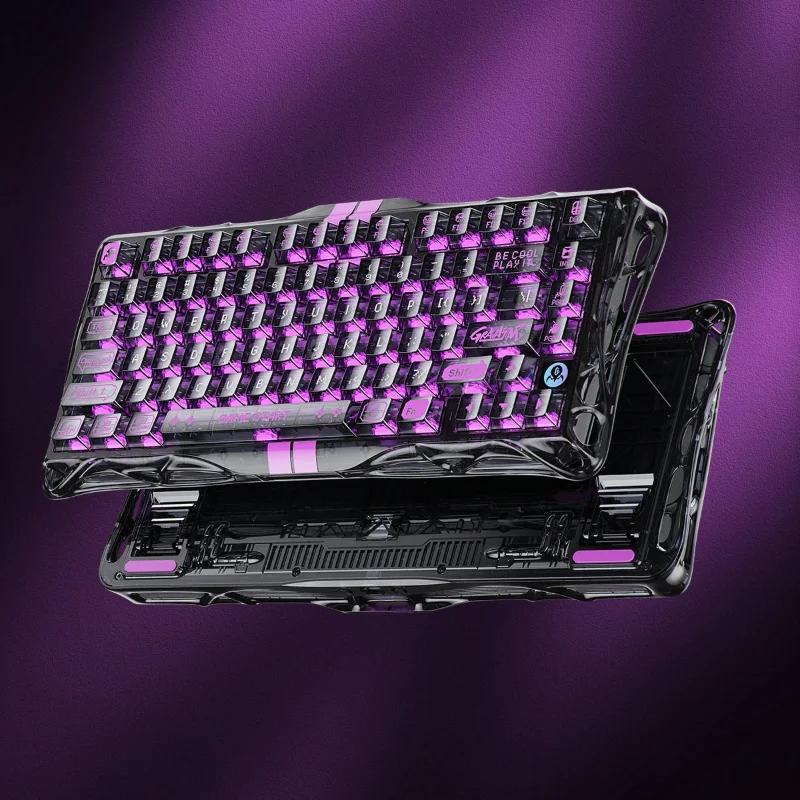 GravStar Mercury V75 Lite 75% Hall Effect Magnetic Switch Gaming Keyboard - Transparent Black