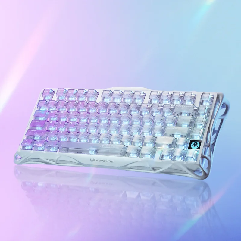 GravaStar Mercury K1 Lite 75% Wireless Mechanical Gaming Keyboard - Crystal Aurora