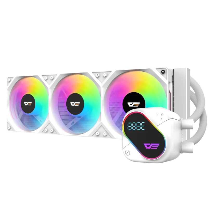 Darkflash Do360 Liquid Cooler With Temperature Display White