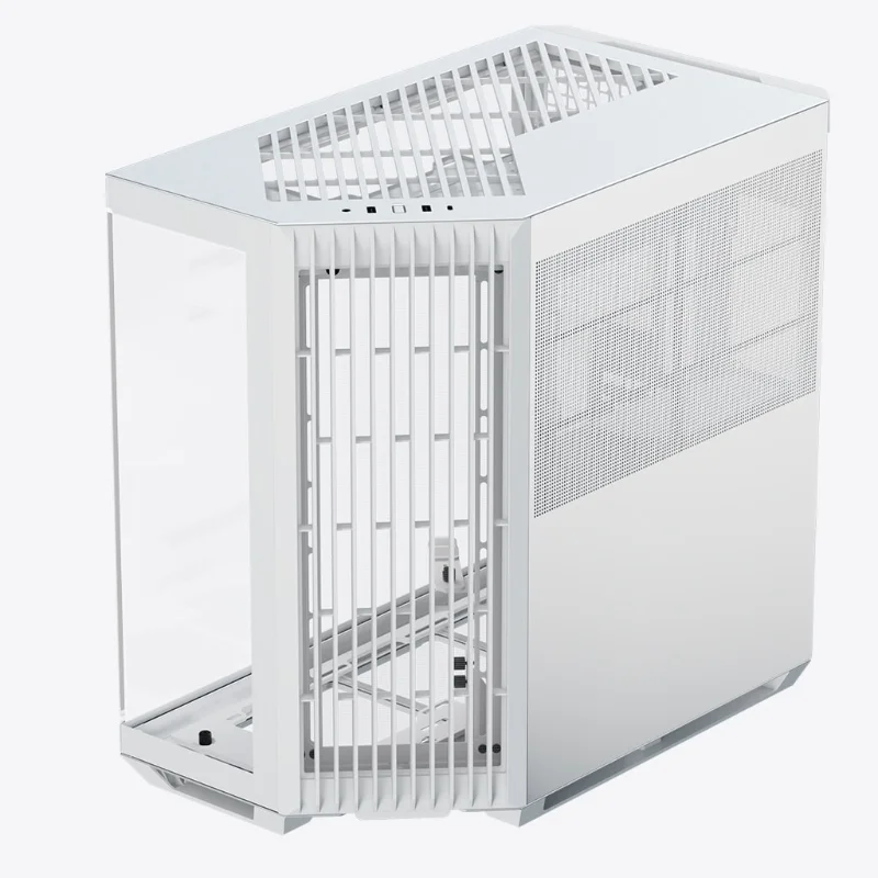 APNX V1 Panoramic Dual-Chamber Mid-Tower Case – White | V1-WT-v1
