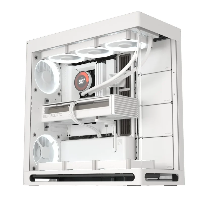 HAVN HS 420 Base Edition E-ATX Dual-Chamber Case – White