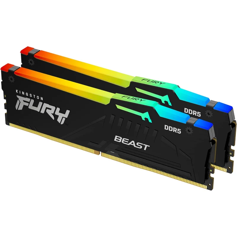 KINGSTON FURY Beast RGB 32GB (2x16GB) DDR5 5600MHz CL36 EXPO Black | KF556C36BBEAK2-32