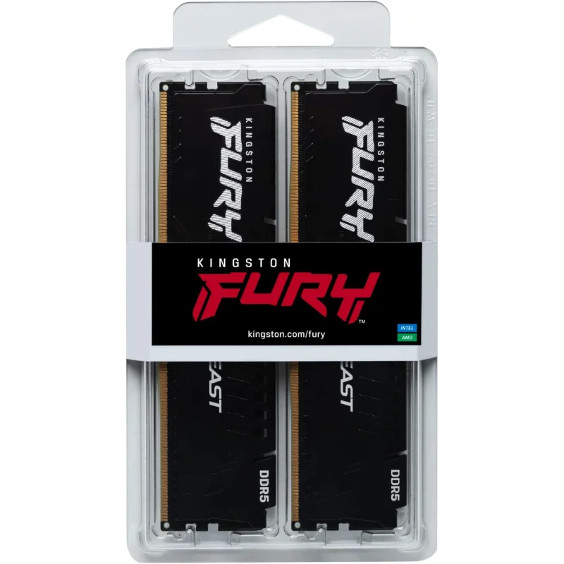 KINGSTON FURY Beast 32GB (2x16GB) DDR5 5600MHz CL40 – Black | KF556C40BBK2-32