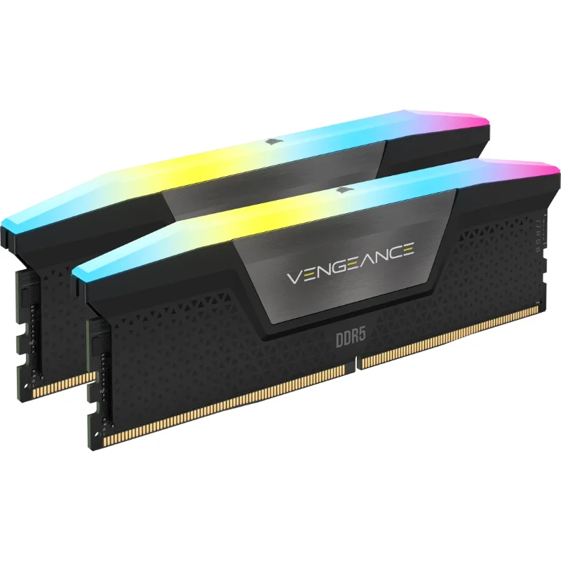 CORSAIR VENGEANCE RGB 96GB (2x48GB) DDR5 7200MHz CL40 Black | CMH96GX5M2B7200C40