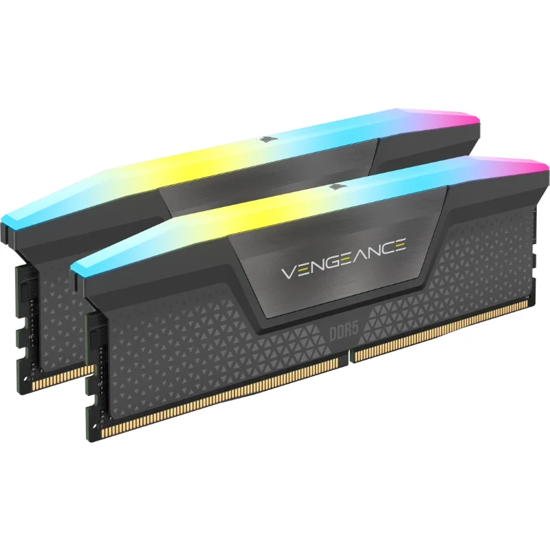 CORSAIR VENGEANCE RGB 32GB (2x16GB) DDR5 6000MHz CL30 – Grey | CMH32GX5M2B6000Z30K