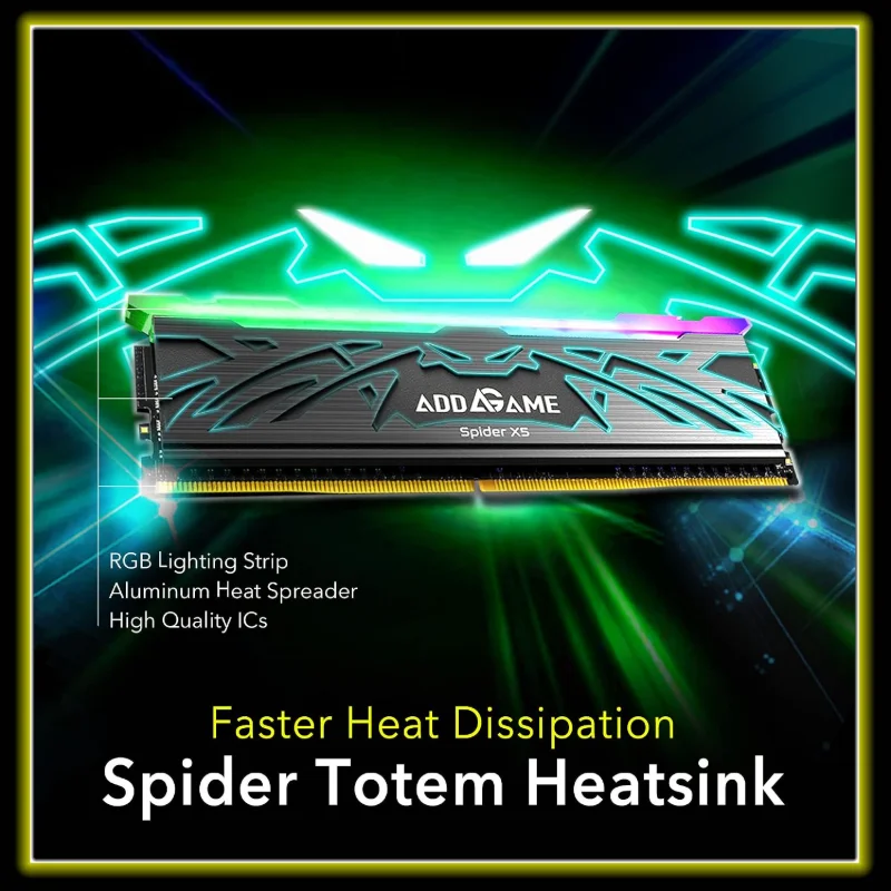 Addlink Spider X5 RGB 32GB (2x16GB) DDR5 6000MHz CL36 Black | AG16GB60C36X5UBX2