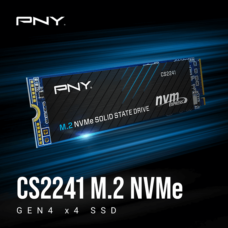 PNY CS2241 1TB PCIe 4.0 NVMe M.2 2280 SSD | M280CS2241-1TB-RB