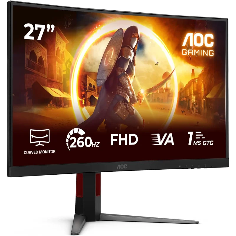 AOC Gaming CQ27G4Z2 27-inch Curved QHD 260Hz Dual Mode Monitor – Black