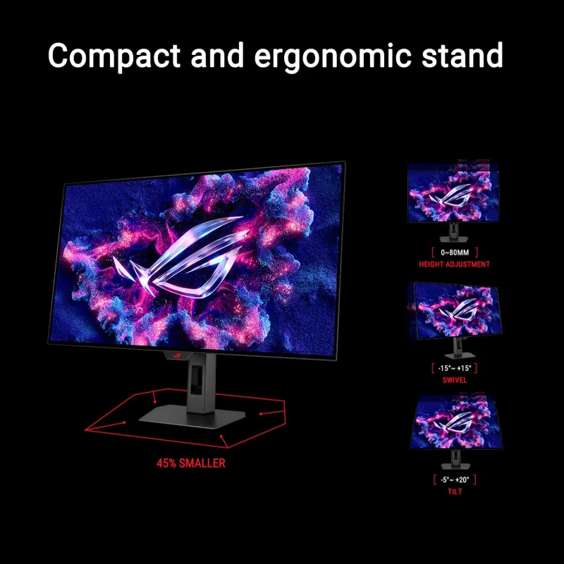 ASUS ROG Strix OLED 31.5-inch 4K 240Hz / FHD 480Hz Gaming Monitor – Black | XG32UCWMG