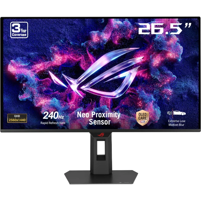 ASUS ROG Strix OLED 26.5-inch QHD 240Hz QD-OLED Gaming Monitor – Black | XG27AQDMES