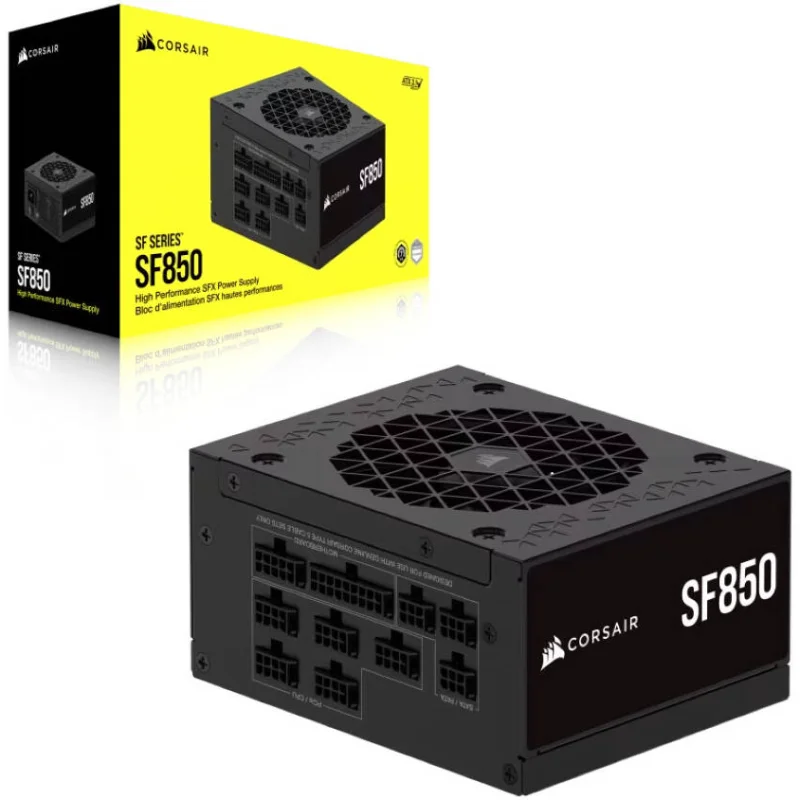 CORSAIR SF850 850W 80 PLUS Platinum Fully Modular SFX Power Supply – Black | CP-9020256-UK