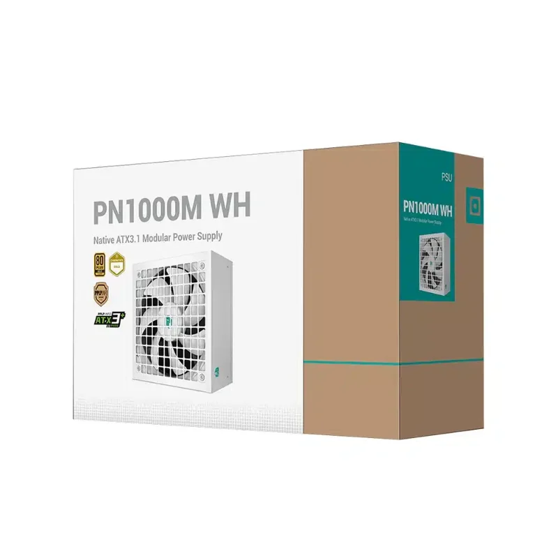 DEEPCOOL PN1000M 1000W 80 PLUS Gold Fully Modular Power Supply – White | PN1000M