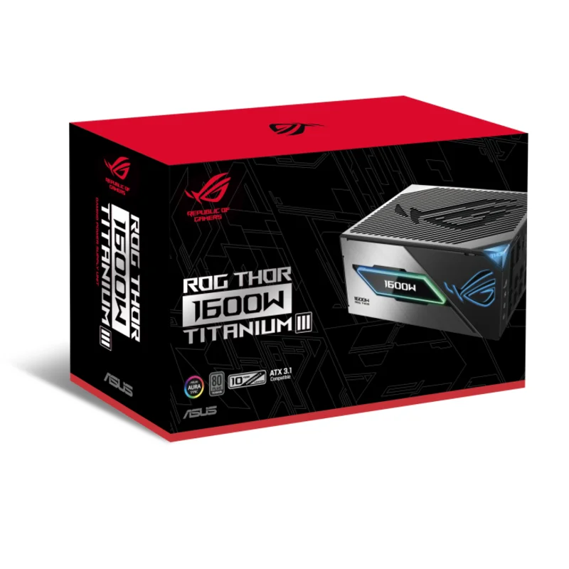ASUS ROG Thor 1600W Titanium III Gaming Power Supply – Black | ROG-THOR-1600T3-GAMING