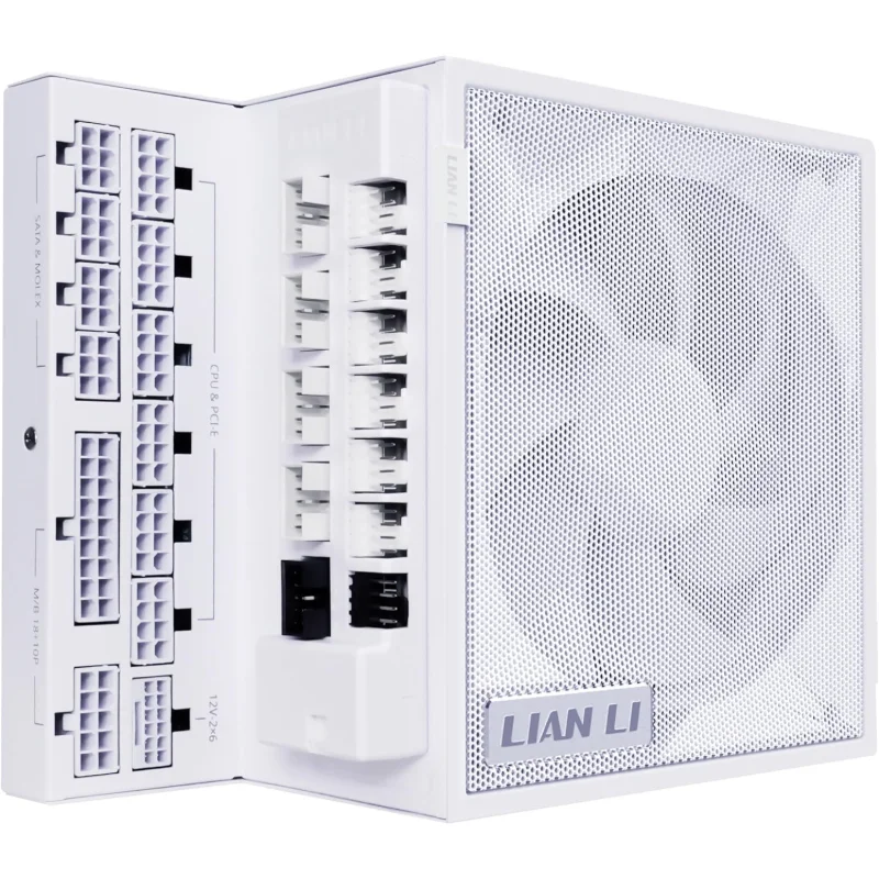 LIAN LI EDGE Gold 1200W Fully Modular ATX 3.1 Power Supply – White | EG1200G