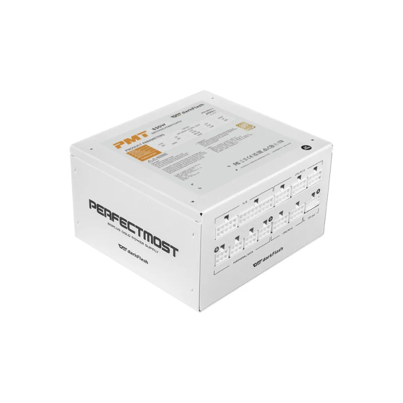 DARKFLASH PMT850 850W 80 PLUS Gold Fully Modular ATX 3.1 Power Supply – White