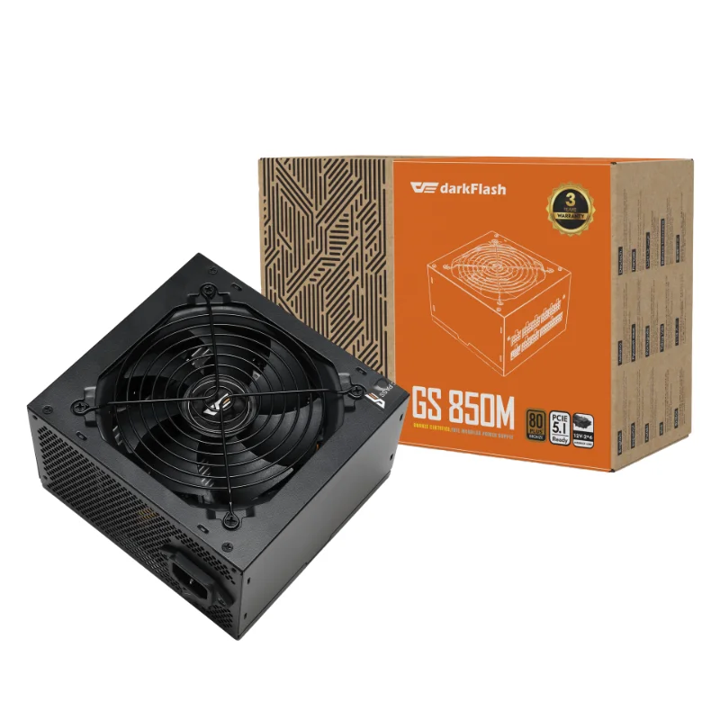DARKFLASH GS850M 850W 80 PLUS Bronze Fully Modular ATX 3.1 Power Supply – Black