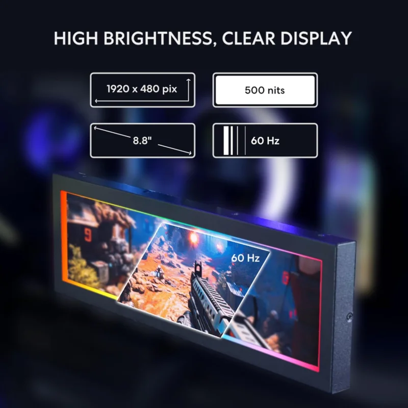 LIAN LI Universal 8.8-Inch Display – Black | SM088X